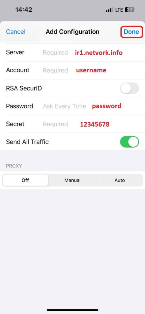 راهنمای اتصال l2tp در iOS